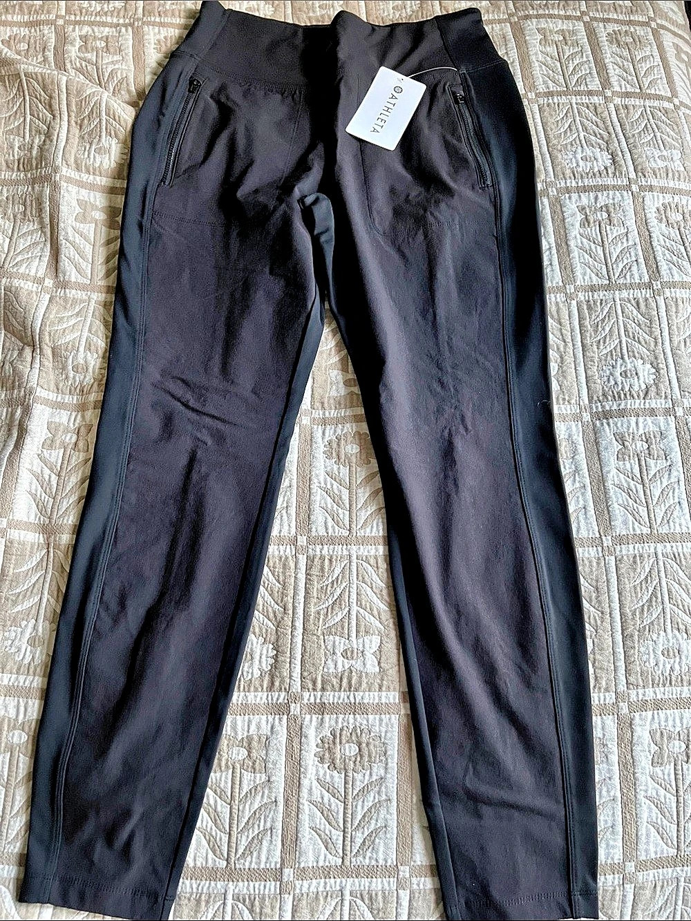 Athleta Headlands Hybrid Tight Black High-Rise Leggings Size 12 NWT - Picture 1 of 12